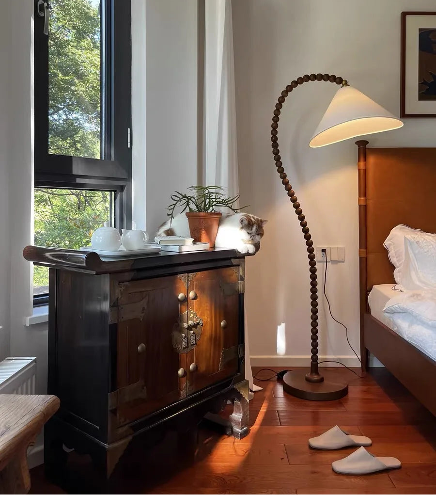 “Vintage sculptural standing lamp for living room and study”