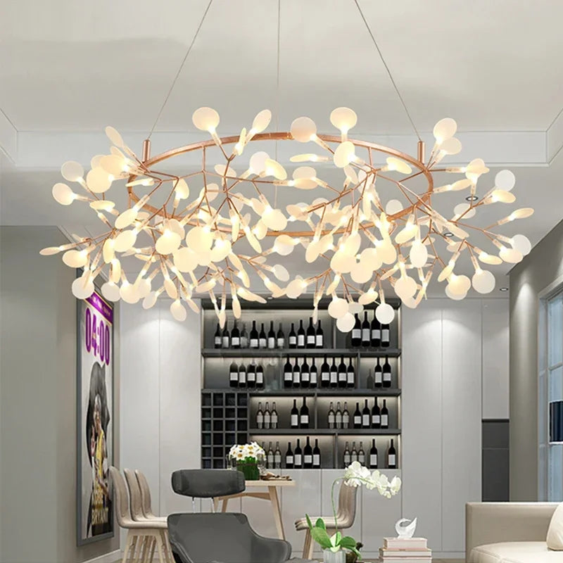 Modern indoor pendant light designed for restaurant or lounge spaces
