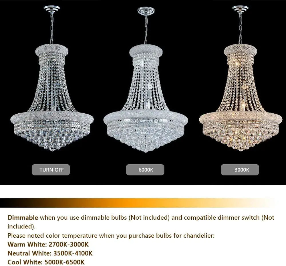 Semi-flush crystal chandelier with cascading tiers for hallway lighting
