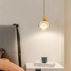 Mini crystal pendant lamp designed for bedroom ambient lighting