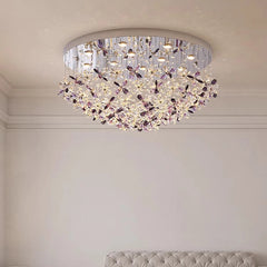 “Elegant crystal flower ceiling light for large interiors”