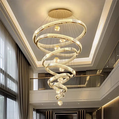 “Stainless steel LED chandelier for contemporary homes”