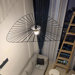 Sculptural textile pendant lamp with modern artistic flair