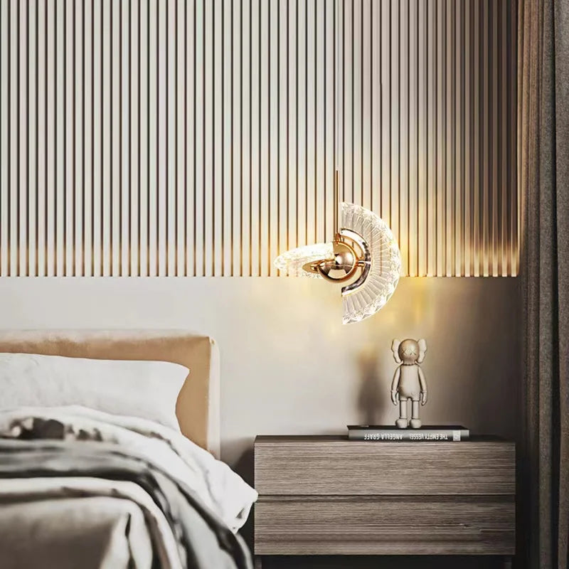 Modern UFO droplight with plated finish for small room hanging light placement