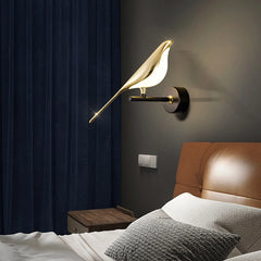“Touch switch modern bird wall light for bedroom accent lighting”