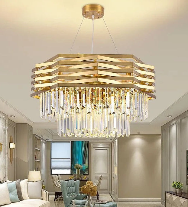 “Upscale crystal light for dining room or living room”