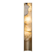 Vertical marble wall light designed for bedside ambient illumination