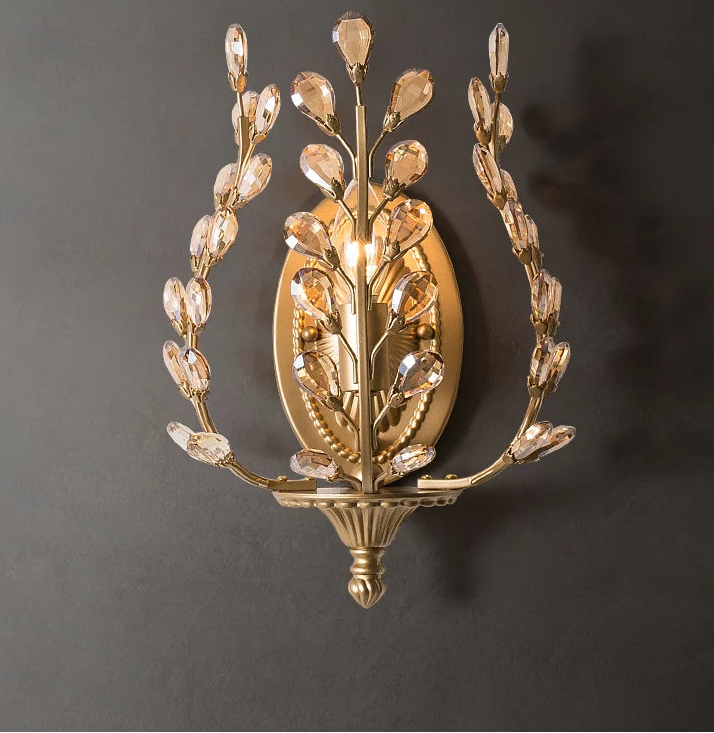 “Vintage brass wall lamp for bedroom side lighting”
