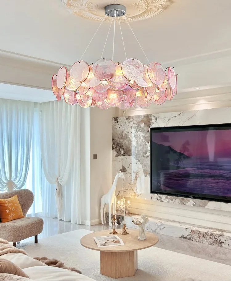 “Hand-blown glass pendant lamp in Italian vintage style”