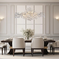 Wide branch pendant chandelier with adjustable color temperature for indoor ceiling lighting