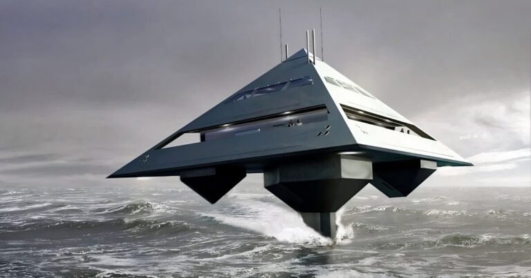 A Tetrahedral Hydrofoil Superyacht That No One Has Built