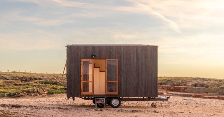 Small Wooden Tiny House In Off Grid Style Sleeps 2 People