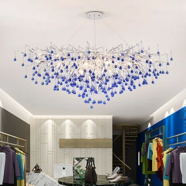 Blue Branch Chrome Crystal Chandelier 1
