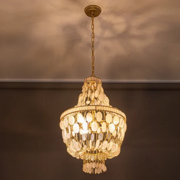 Gold Shell Chandelier 1