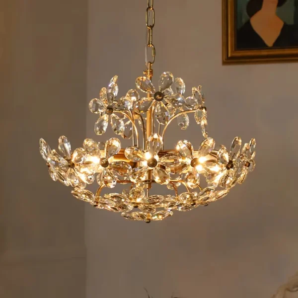 French Petal Crystal Chandeliers 1
