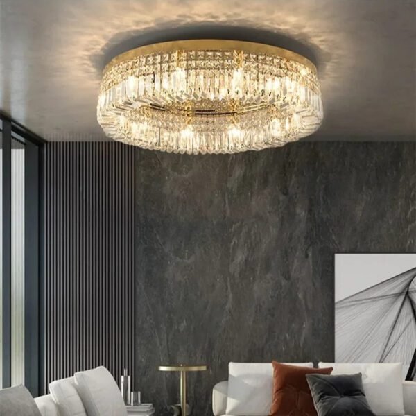 Crystal Ceiling Gold/Chrome LED Ceiling Lamp 1