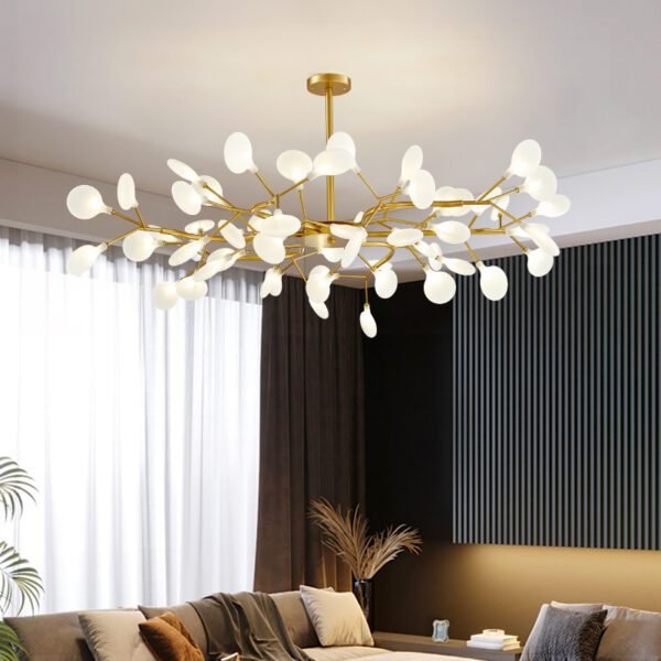 Golden 54-head G9 bulb Petal Chandelier 1