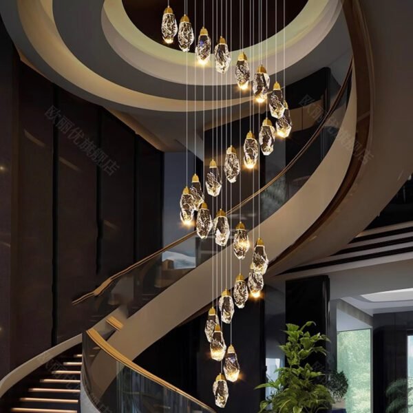 Crystal chandelier hanging Spiral Ceiling Lights 1