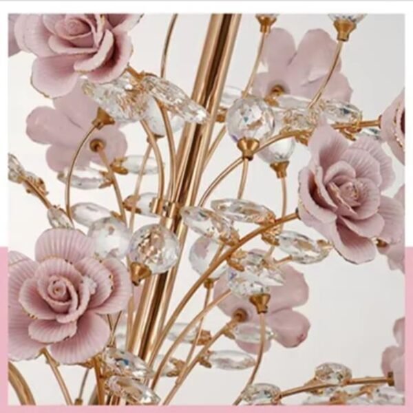 Rose Ceramic Lantern Chandelier 1