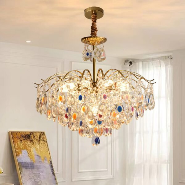 Colourful Crystal Water Droplet Chandelier 1
