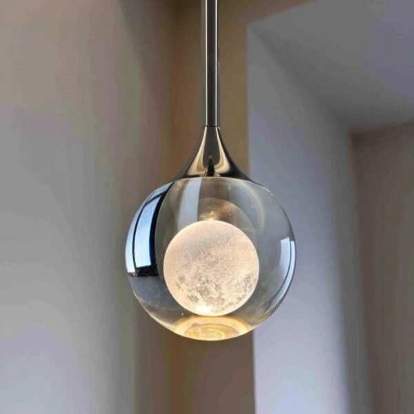 Glass Moon Pendant Hanging Lamp 1