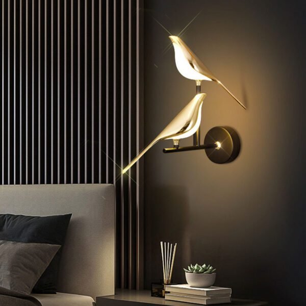 LED Golden Bird Wall Lamp 1