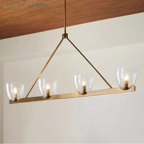 Gold Long Bar E14 Light Fixture 1