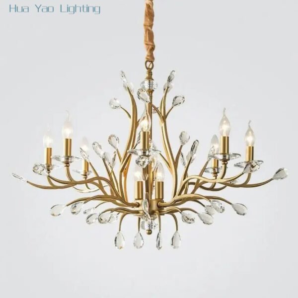 Gold LED Chandelier ceiling 1