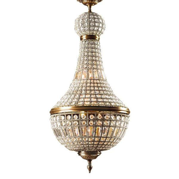 Bronze Crystal Suspension Chandelier 1