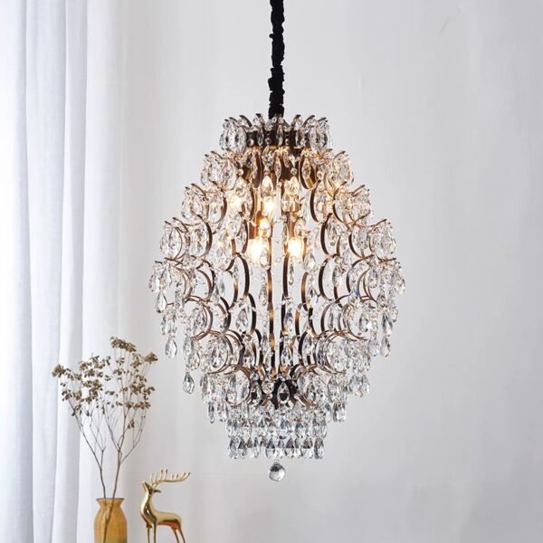 Iron crystal chandelier lighting 1