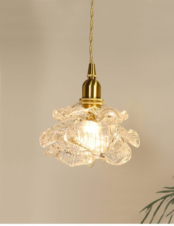 French Rose Glass Chandelier Lighting 1