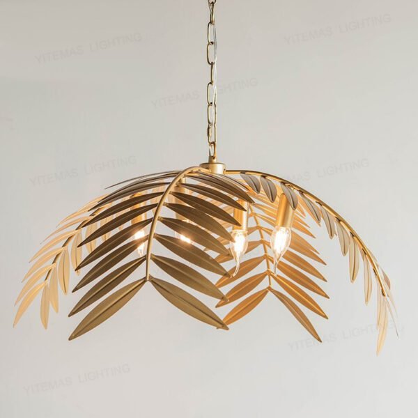 Gold leaf chandelier 1
