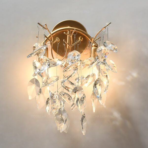 Gold Crystal Wall Sconce 1