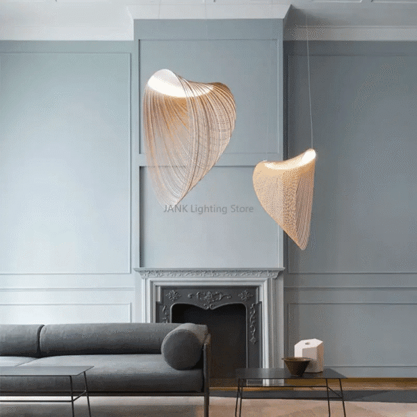 Japanese Style Wooden Art Chandelier 1