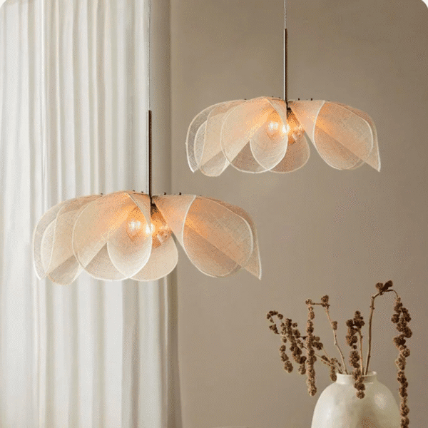 Wabi Sabi Fabric Flower Chandelier 1