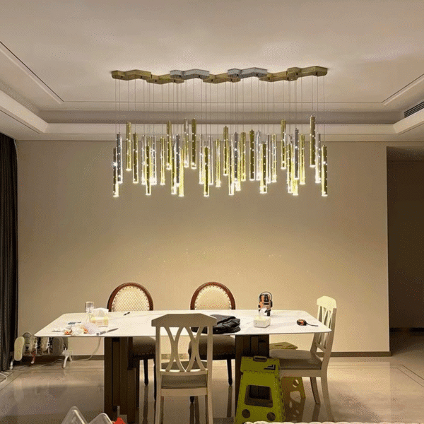 gold/silver Long tube Combination ceiling Hanging lights 1