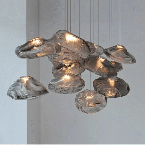 Smoky Grey Glass Pendant Light 1