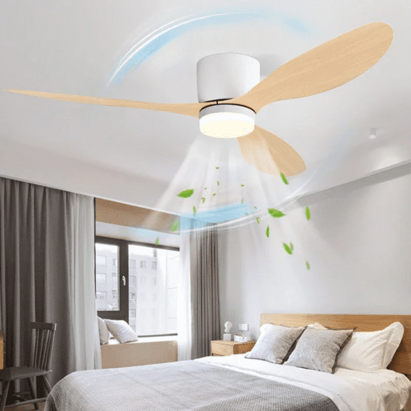 Wooden LED Ceiling Fan With Lights 1