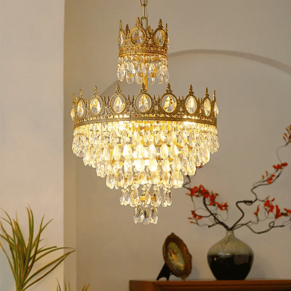 Gold Crown Crystal Chandelier 1