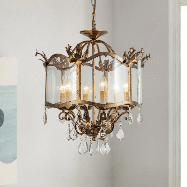 Retro French Candle Crystal Pendant Lights 1